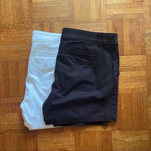 Lot of 2 ANA twill shorts size 10. Black. White